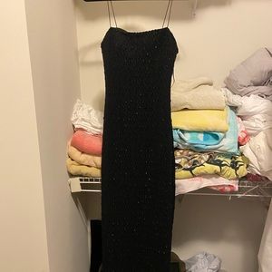 JS Boutique Beaded Maxi Dress with Cardigan